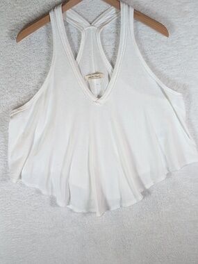 We The Free V-Neck Tank Top - White Oversize